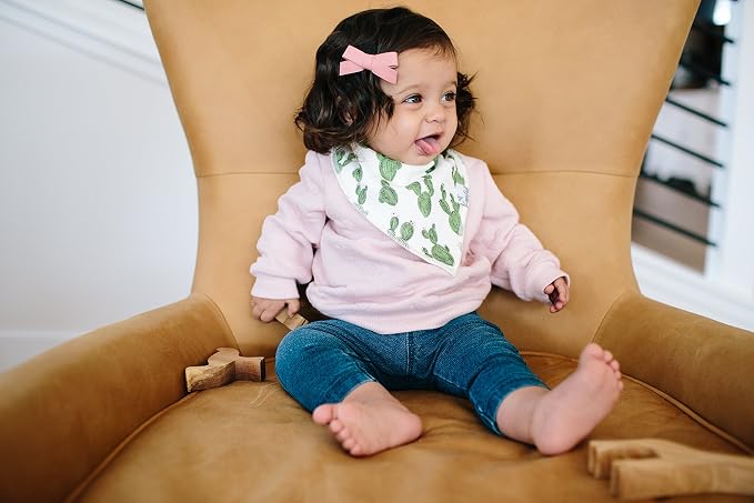 Copper Pearl 4 Pack Soft Cotton Baby Bibs - Image 2
