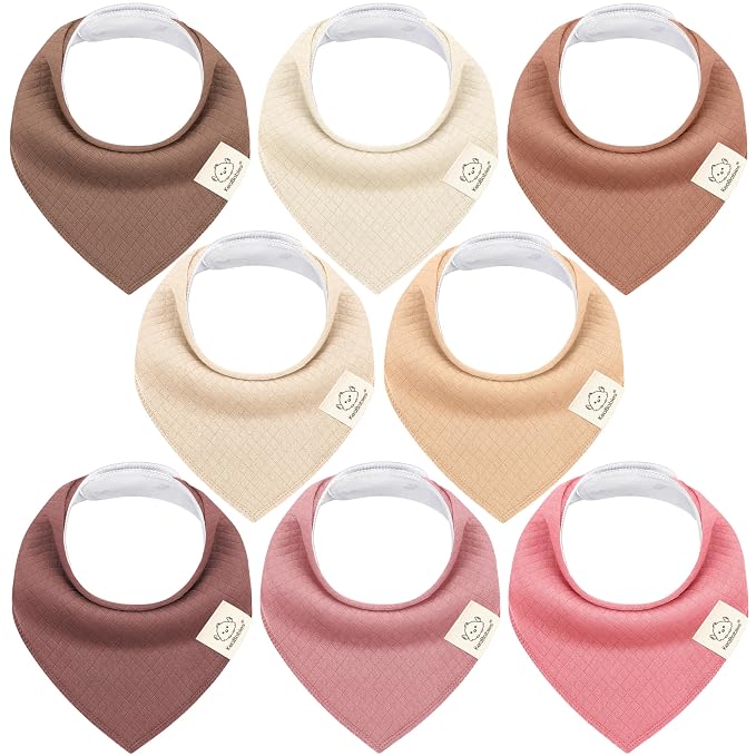 KeaBabies 8-Pack Bandana Bibs for Baby Girls, Boys by KeaBabies