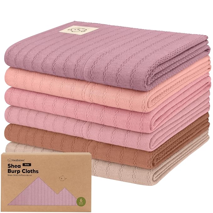 KeaBabies Organic Cotton Burp Cloths Baby Girl, Boy by KeaBabies