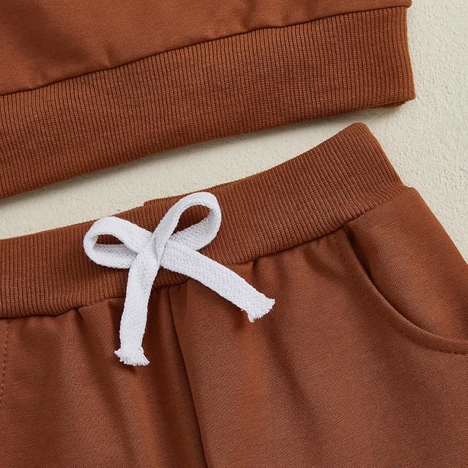 Fernvia Toddler Baby Girl Clothes 3 6 9 12 18 24 Months Fall Outfits Solid Long - Image 5