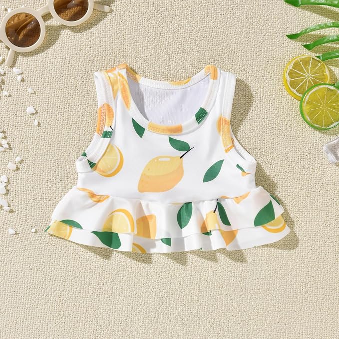 Aalizzwell Toddler Baby Girl Bathing Suit Two Piece Swimsuit Bikini Beach Wear - Image 4