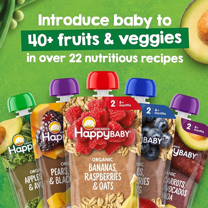 Happy Baby Organics Stage 2 Baby Food Pouches - Image 5