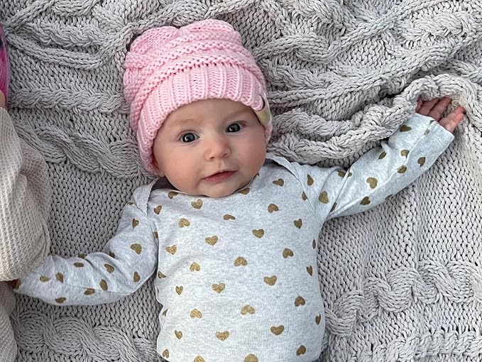 Funky Junque Baby Winter Hat – Cute Newborn Hats, Cozy Warm Infant Beanie - Image 2