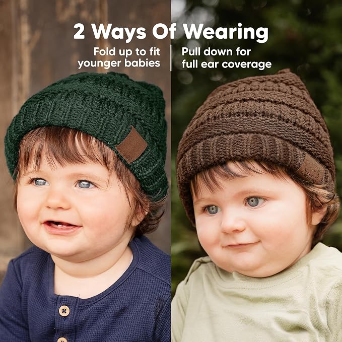 3-Pack Baby Beanies for Boys, Girls - Image 3