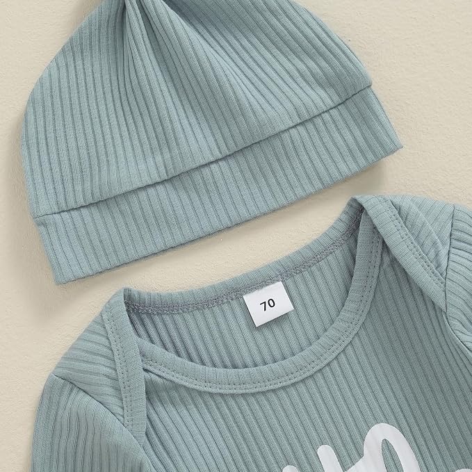 Fernvia Newborn Baby Boy Clothes Letters Print Bodysuit 3 6 9 12 18 Months Long - Image 4