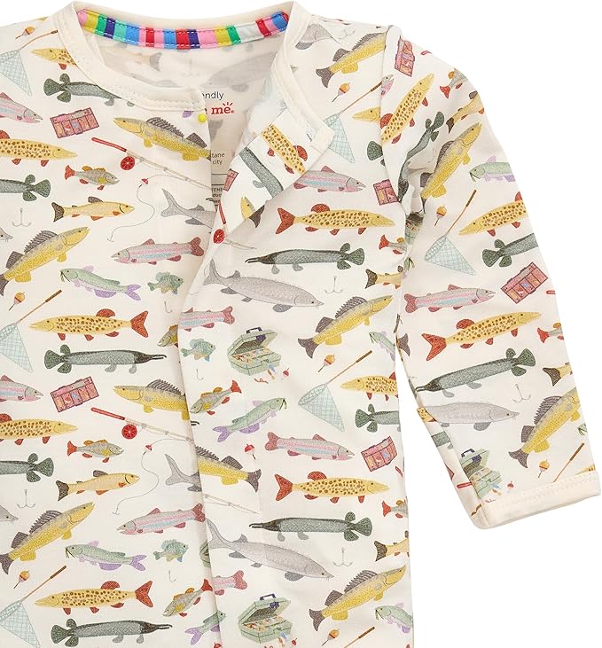 Magnetic Me Boys Modal Magnetic Baby Footie Pajamas | Silky Soft Modal Fabric | - Image 2