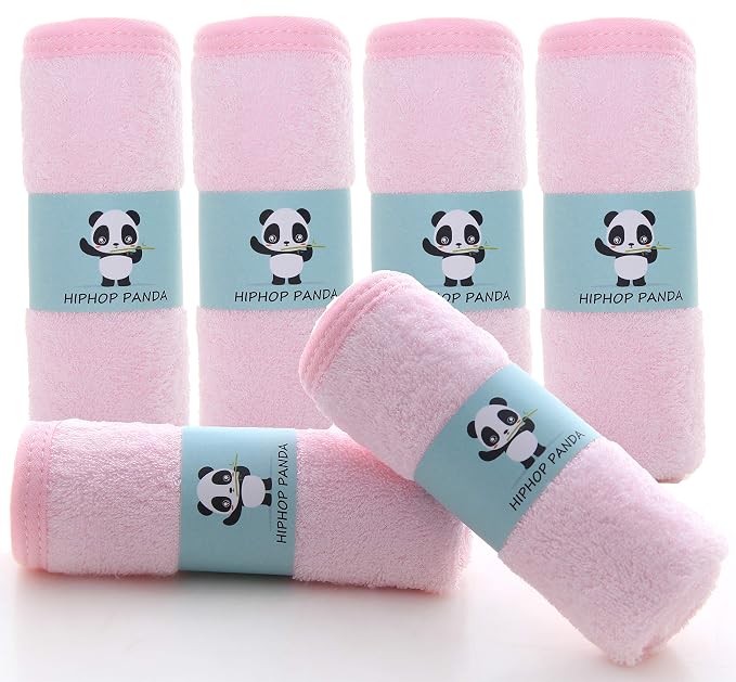 HIPHOP PANDA Baby Washcloths, Rayon Made from Bamboo by HIPHOPPANDA