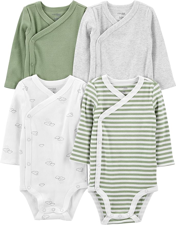 Simple Joys by Carter's unisex-baby 4-pack Side Snap Bodysuit by SimpleJoysbyCarters