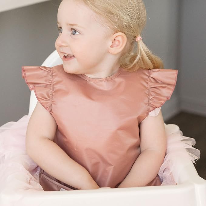 Tiny Twinkle Short Sleeve Apron Baby & Toddler Bib - Image 4