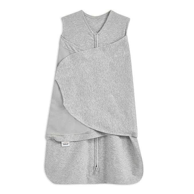 HALO 100% Cotton Sleepsack Swaddle, 3-Way Adjustable Wearable Blanket, TOG 1.5 by HALO
