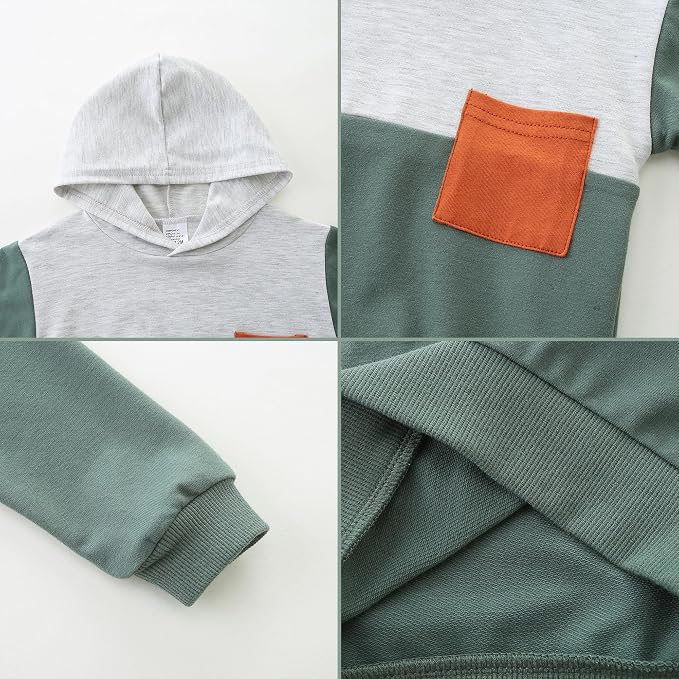 Baby Boy Outfits Short Long Sleeve Pants Clothes Set Spring Summer Hooded - Image 4