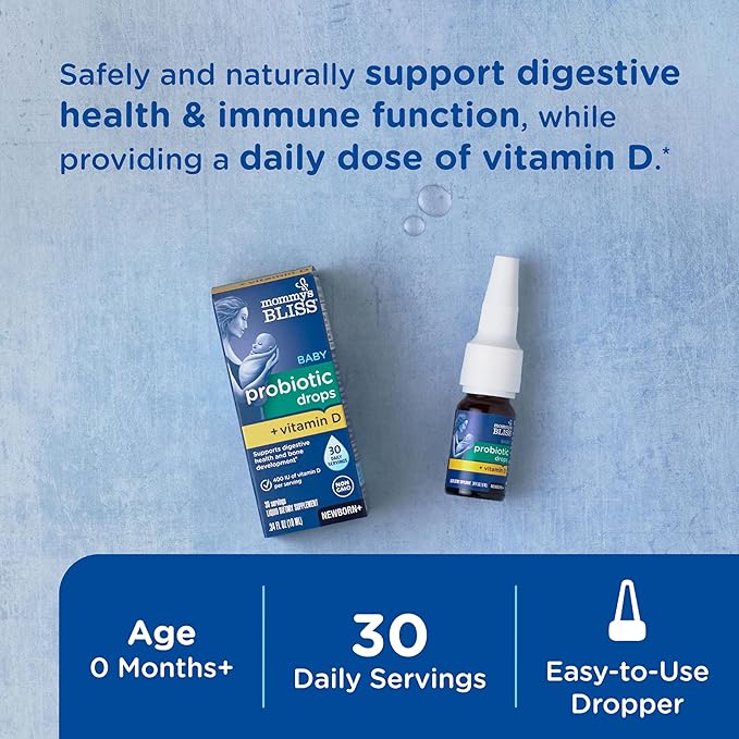 Mommy's Bliss Baby Probiotic Drops + Vitamin D, Supports Digestive Health and - Image 2