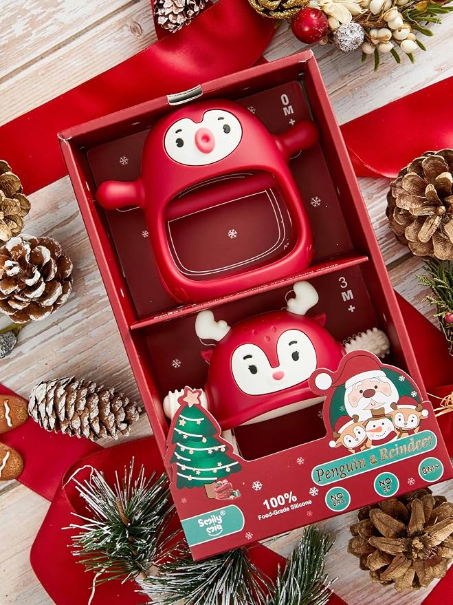 Baby Christmas Stocking Stuffers-Smily Mia Penguin Buddy and Reindeer 2 in 1 - Image 4