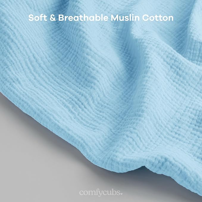 Comfy Cubs Muslin Nursing Cover, 100% Muslin Breastfeeding Cover - Image 4