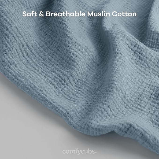 Comfy Cubs Muslin Nursing Cover, 100% Muslin Breastfeeding Cover - Image 4