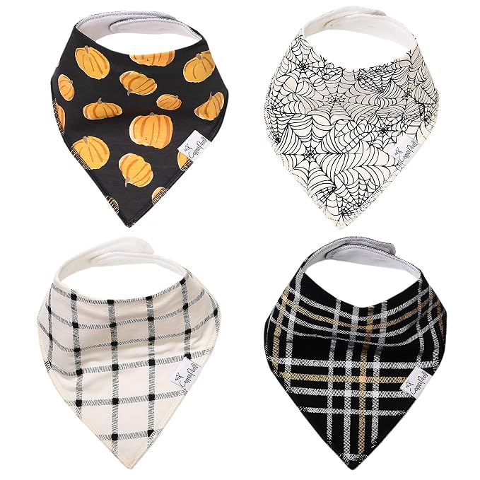 Copper Pearl 4 Pack Soft Cotton Baby Bibs by CopperPearl