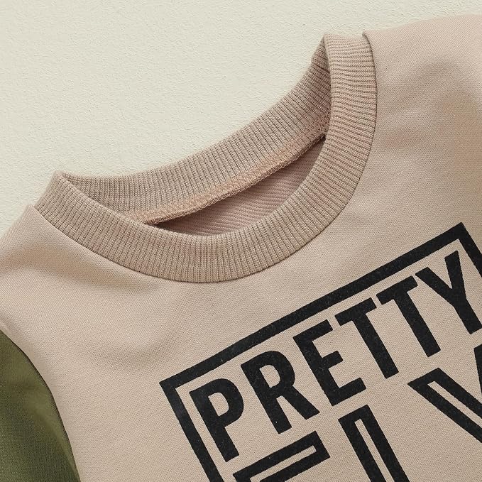 Toddler Baby Boy Fall Winter Outfit Long Sleeve Letter Print Sweatshirts and - Image 4