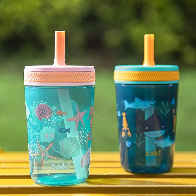 Zak Designs Kelso 15 oz Tumbler Set, Leak-Proof Screw-On Lid - Image 3