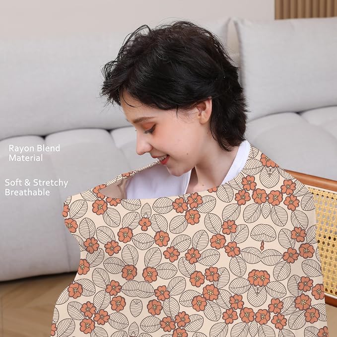 Multi-use Nursing Cover for Breastfeeding, 360°Full Coverage Nursing Poncho - Image 5