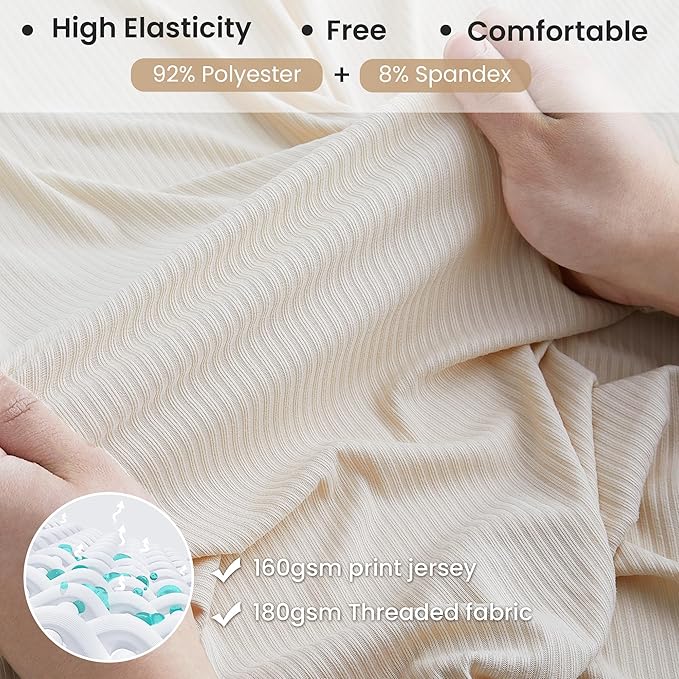Jersey Unisex Swaddle Blanket, Ultra Soft Stretchy Receiving Blanket, Newborn - Image 2