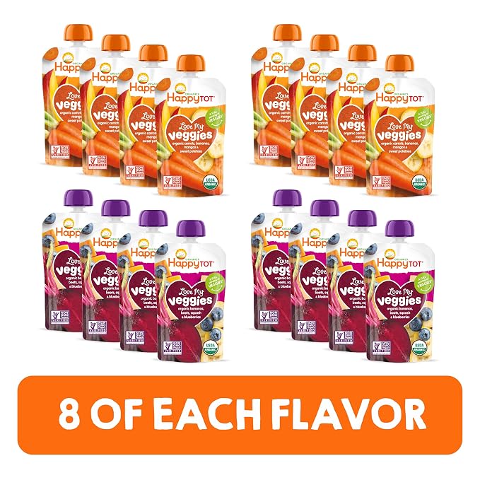 Happy Tot Organics Stage 4 Baby Food Pouches, Gluten Free, Vegan Snack - Image 2