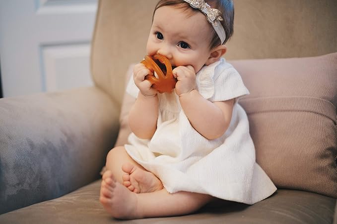 Teether for Babies Without BPA, 100 Percent Natural Rubber Toy for Infants - Image 7