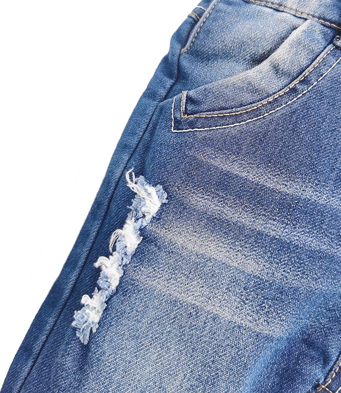 KIDSCOOL SPACE Baby Toddler 2 Buttons Adjustable Straps Fashion Jean Overall - Image 4