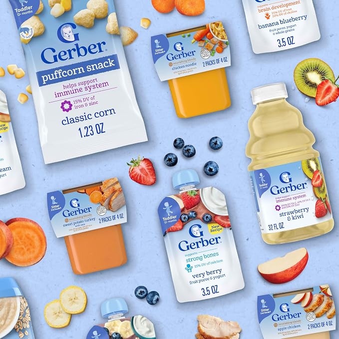 Gerber Stage 2 Baby Food, Baby Fruit And Cereal Tubs Variety Pack, Iron Helps - Image 8