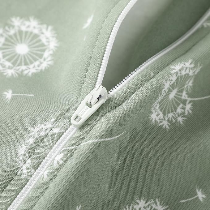 O2 BABY Baby Boys Girls Organic Cotton Zip-Front Sleeper Pajamas, Footed Sleep - Image 4