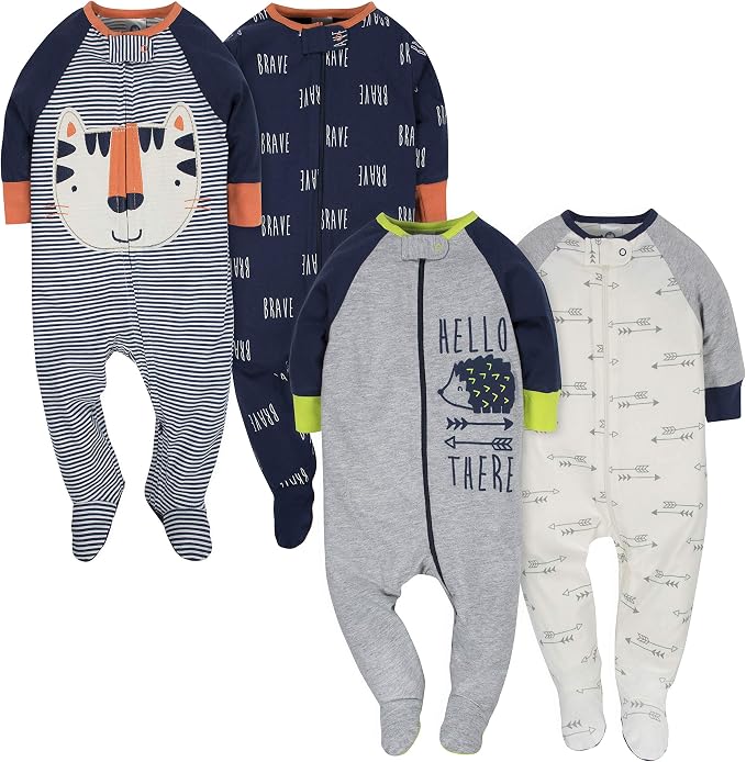 Gerber Baby Boys 4 Pack Sleep 'N Play Footie by Gerber