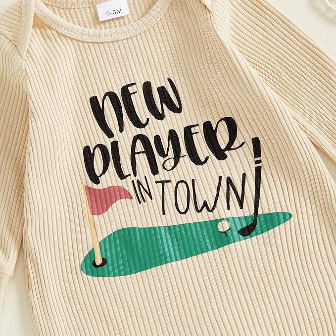 Fernvia Newborn Baby Boy Clothes Letters Print Bodysuit 3 6 9 12 18 Months Long - Image 5