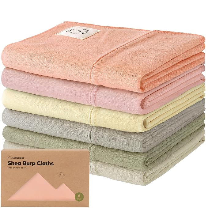 Organic Burp Cloths Baby Boy, Girl by KeaBabies