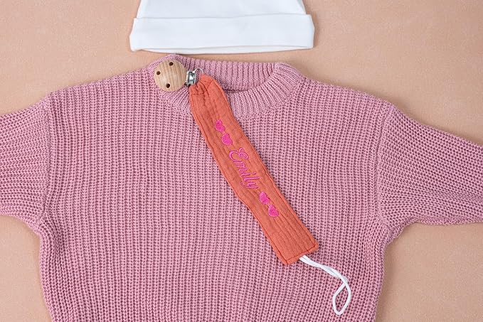Personalized Bohemian Pacifier Clip Embroidered - Image 5
