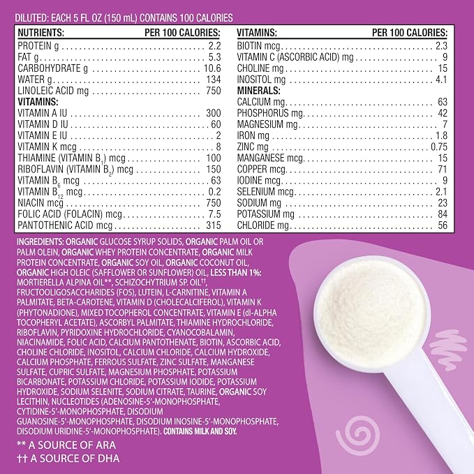 Earth's Best Organic Sensitivity Infant Formula, Babies 0-12 Months, Omega-3 DHA - Image 7