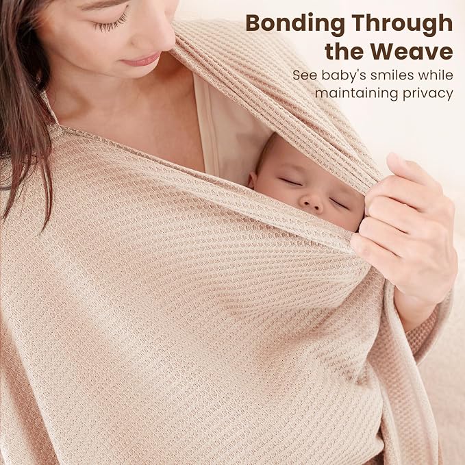 Konssy Nursing Cover for Breastfeeding, Soft & Breathable Privacy Poncho - Image 2