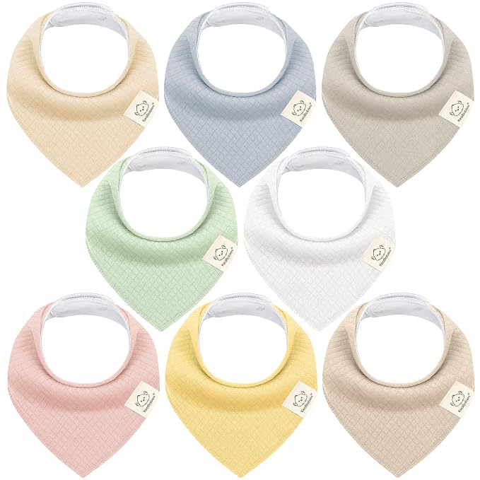 KeaBabies 8-Pack Bandana Bibs for Baby Girls, Boys by KeaBabies