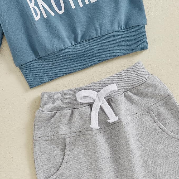 Toddler Baby Boy Fall Winter Outfit Long Sleeve Letter Print Sweatshirts and - Image 5
