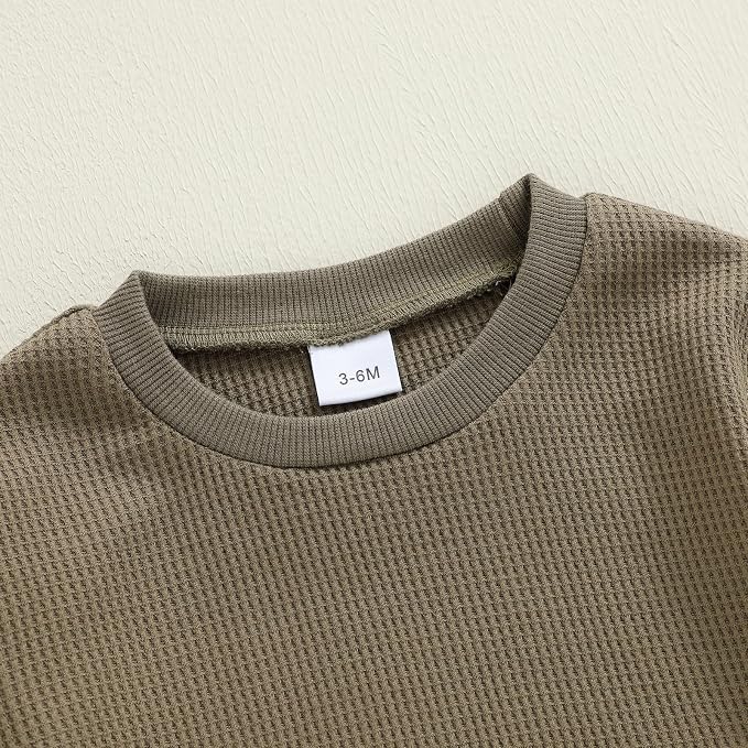 Kuriozud Toddler Baby Boy Fall Winter Clothes Long Sleeve Crewneck Pullover - Image 6