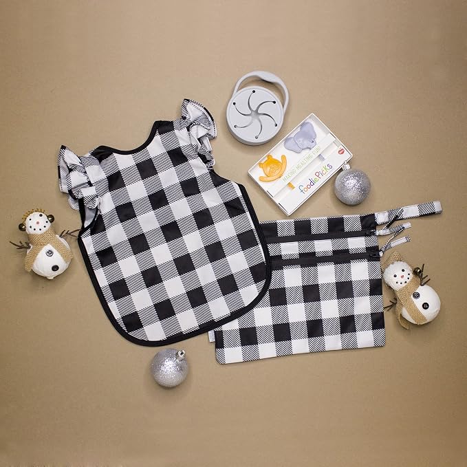 BapronBaby Flutter White Buffalo Plaid Bapron - Image 9
