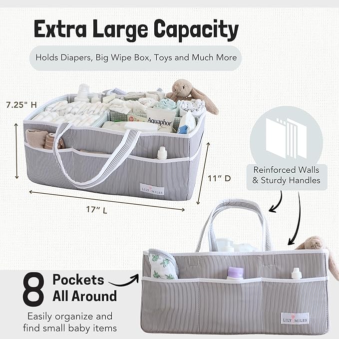 Lily Miles Baby Diaper Caddy - Image 4