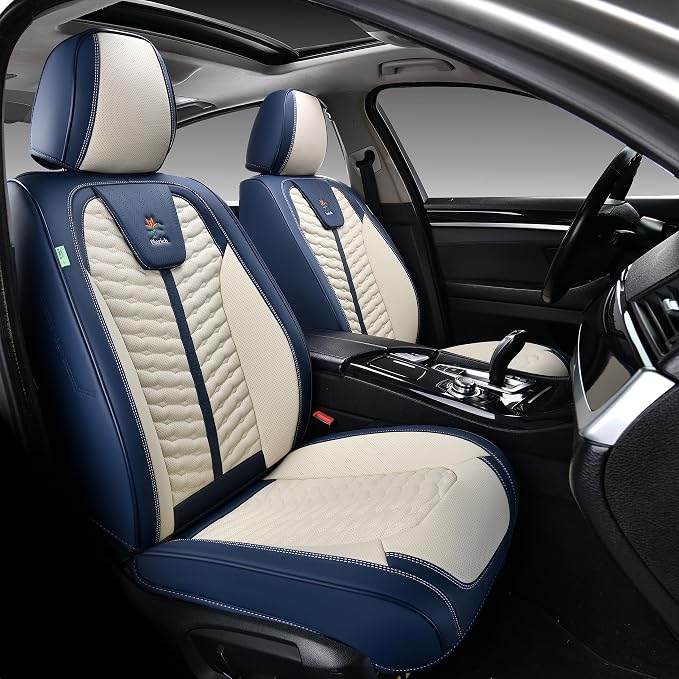 FLORICH Front Seat Covers, Leather Seat Covers, Universal Car Seat Covers 2PCS by FLORICH