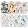 Zainpe 6Pcs Snap Muslin Cotton Baby Bibs Bear Fox Infants Drooling Bib Soft by Zainpe