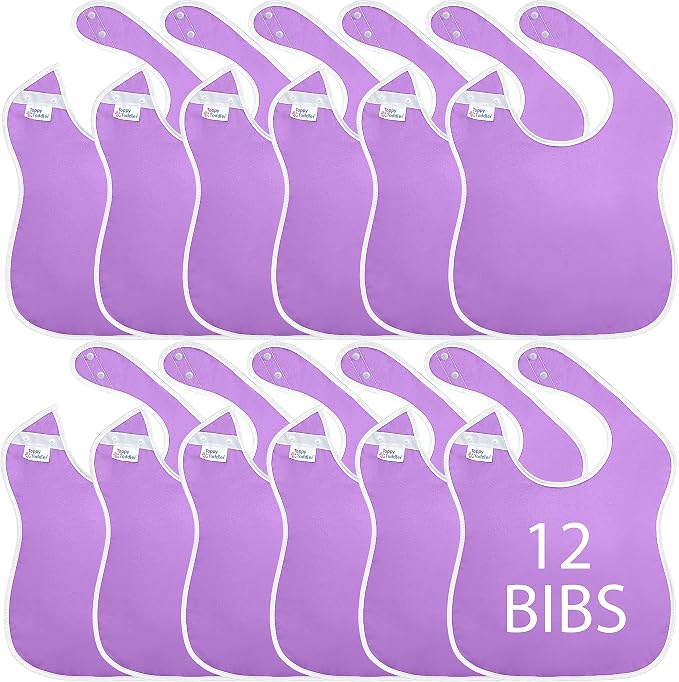 Large Waterproof Bibs Pastel Collection by ToppyToddlerUSA