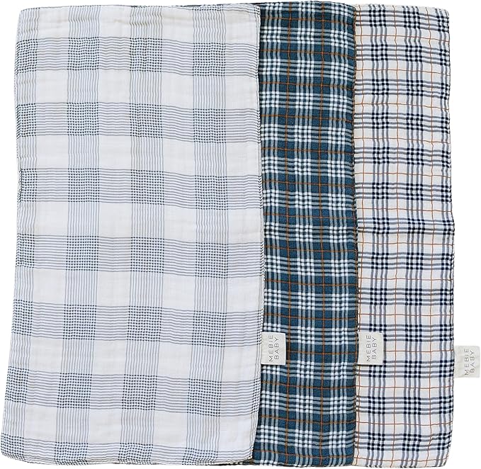 Mebie Baby Burp Cloths, Muslin Burp Cloth Set by MebieBaby