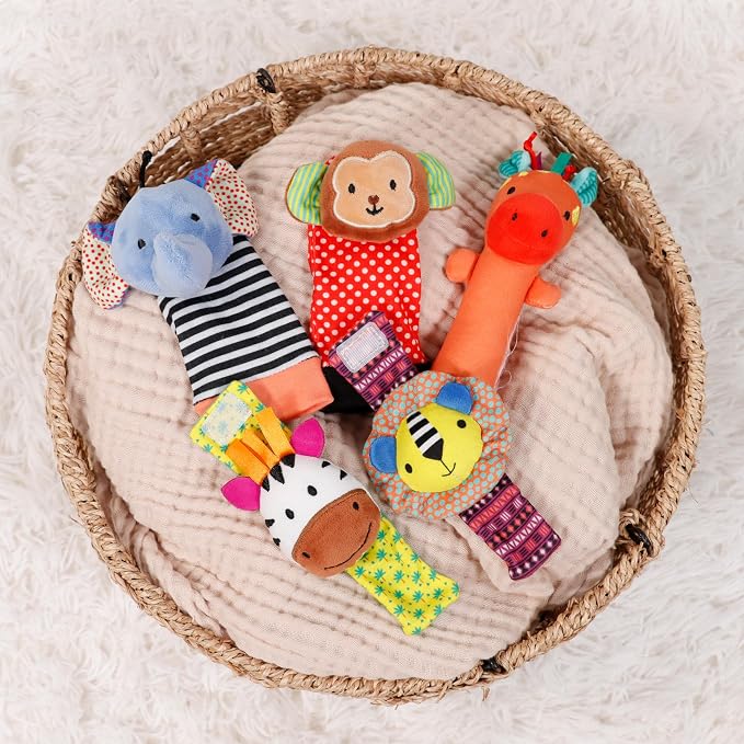 The Peanutshell Sock Rattles Set of 5 - Image 6
