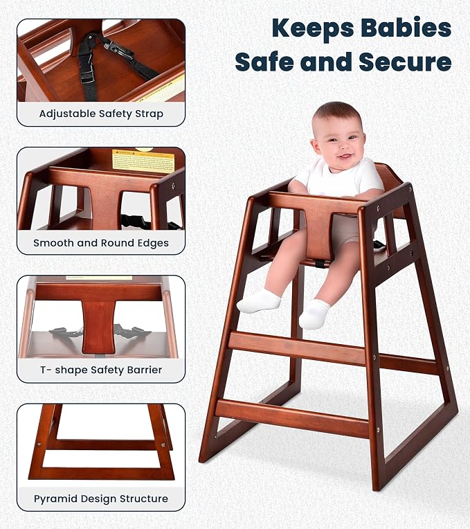 Alpine Wooden High Chairs for Babies and Toddlers - Image 4