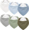 Susurration Muslin Baby Drool Bibs 6Pack Soft Triangular Adjustable Baby by Susurration