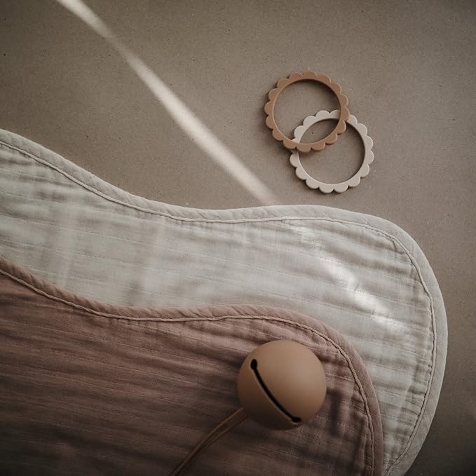 mushie Muslin Baby Burp Cloths | 100% Organic Cotton - Image 2