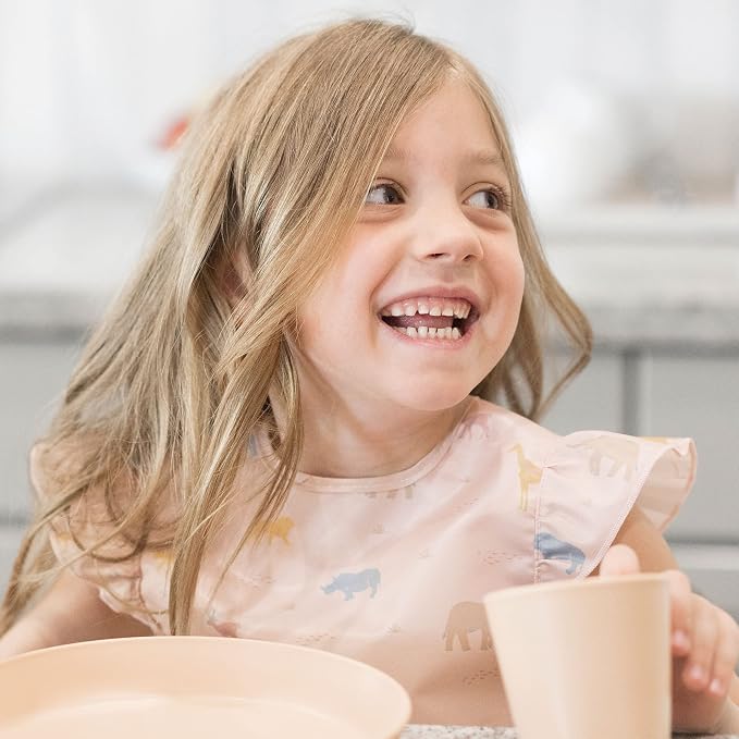 Tiny Twinkle Short Sleeve Apron Baby & Toddler Bib - Image 2