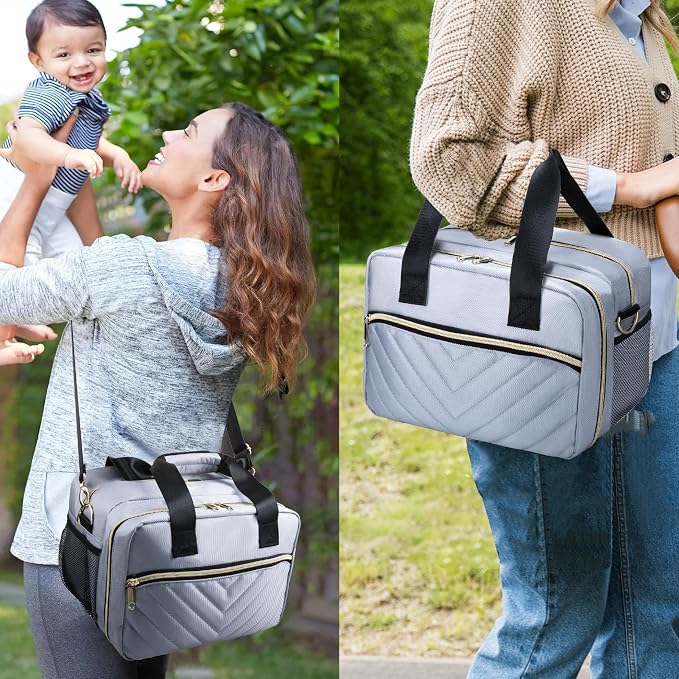 Breastmilk Cooler Bag with Ice Pack, Wearable Breast Pump Storage Bag, - Image 7